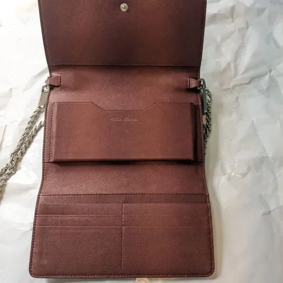 RICK Owens brown leather wallet chain new no tags - Picture 6 of 8